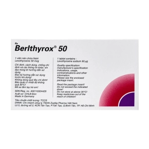 Berlthyrox 50 Menarini 4 vỉ x 25 viên (Levothyroxine)