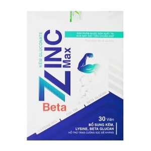 Beta ZinC Max Esico pharma 3 vỉ x 10 viên Beta ZinC Max Esico pharma 3 vỉ x 10 viên
