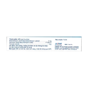 Betacort Apimed tuýp 5g (Betamethasone + Neomycin)