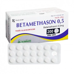 Betamethason 0.5mg Vacopharm 10 vỉ x 20 viên Betamethason 0.5mg Vacopharm 10 vỉ x 20 viên