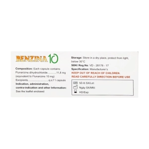 Benzina 10 Mediplantex 6 vỉ x 10 viên Benzina 10 Mediplantex 6 vỉ x 10 viên