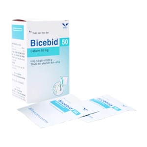 Bicebid 50 Bidiphar 12 gói x 0.85g (Cefixim)