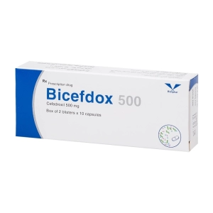Bicefdox 500 Bidiphar 2 vỉ x 10 viên (Cefadroxil)