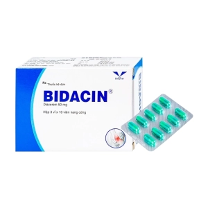 Bidacin 50mg Bidiphar 3 vỉ x 10 viên (Diacerein) Bidacin 50mg Bidiphar 3 vỉ x 10 viên (Diacerein)