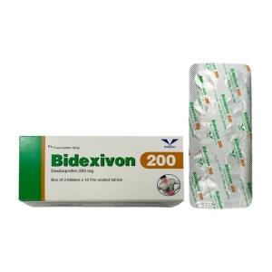 Bidexivon 200 Bidiphar 3 vỉ x 10 viên (Dexibuprofen)