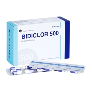 Bidiclor 500 Bidiphar 10 vỉ x 10 viên (Cefaclor)
