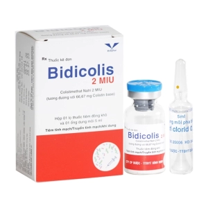 Bidicolis 2MIU Bidiphar 1 lọ + 1 ống (Colistimethat natri)