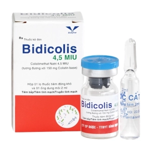 Bidicolis 4.5MIU Bidiphar 1 lọ + 1 ống (Colistimethat natri)