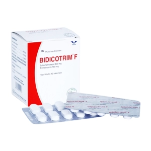 Bidicotrim F Bidiphar 10 vỉ x 10 viên (Sulfamethoxazole + Trimethoprim)