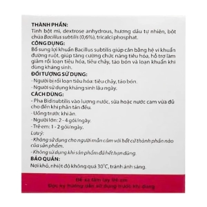 Bidisubtilis Bidiphar 40 gói x x 1g - Bổ sung lợi khuẩn