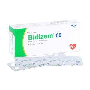 Bidizem 60 Bidiphar 3 vỉ x 10 viên (Diltiazem hydroclorid)