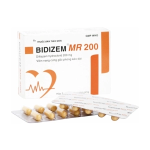 Bidizem MR 200 Bidiphar 3 vỉ x 10 viên (Diltiazem hydroclorid)