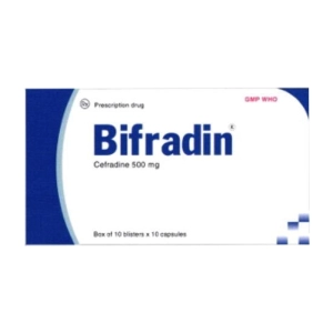 Bifradin 500mg Bidiphar 10 vỉ x 10 viên (Cefradin)