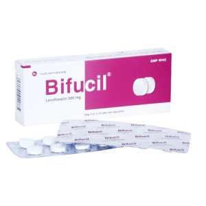 Bifucil 500mg Bidiphar 1 vỉ x 10 viên (Levofloxacin)