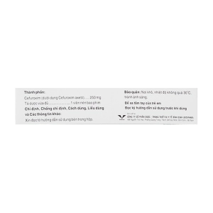 Bifumax 250 Bidiphar 2 vỉ x 5 viên (Cefuroxim) Bifumax 250 Bidiphar 2 vỉ x 5 viên (Cefuroxim)