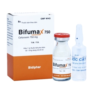 Bifumax 750 Bidiphar 1 lọ + 1 ống (Cefuroxim)
