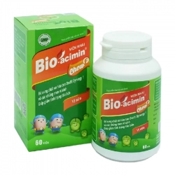 Bio-acimin Chew F Meracine 60 viên - Viên nhai bổ sung chất xơ, men vi sinh
