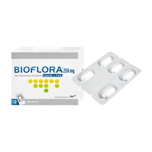 Bioflora 250mg Biocodex 2 vỉ x 5 viên (Saccharomyces)