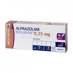 Alprazolam 0.25mg Biogaran 3 vỉ x 10 viên
