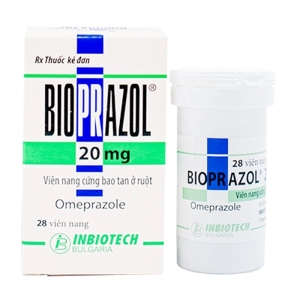 Bioprazol 20mg Inbiotech lọ 28 viên (Omeprazol)