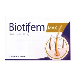Biotifem Max 10mg Natur Produkt Pharma 1 vỉ x 30 viên (Biotin)