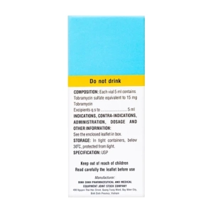 Biracin-E Bidiphar lọ 5ml (Tobramycin)