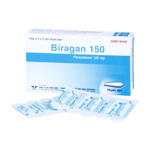 Biragan 150 Bidiphar 2 vỉ x 5 viên (Paracetamol)