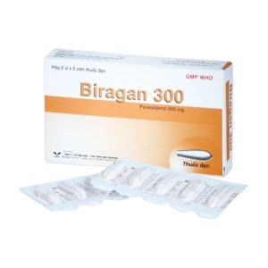 Biragan 300 Bidiphar 2 vỉ x 5 viên (Paracetamol)