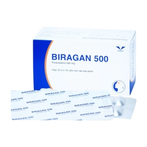 Biragan 500 Bidiphar 10 vỉ x 10 viên (Paracetamol)