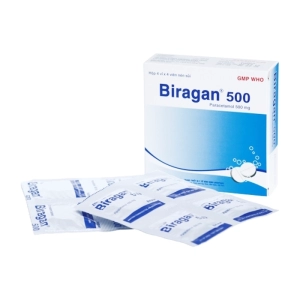 Biragan 500 Bidiphar 4 vỉ x 4 viên (Paracetamol)