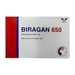 Biragan 650 Bidiphar 10 vỉ x 10 viên (Paracetamol)