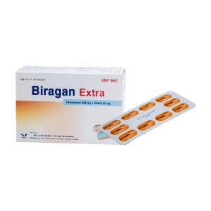Biragan Extra Bidiphar 10 vỉ x 10 viên (Paracetamol + Cafein)