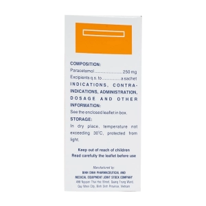 Biragan Kids 250 Bidiphar 12 gói x 1g (Paracetamol)
