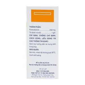 Biragan Kids 250 Bidiphar 12 gói x 1g (Paracetamol)