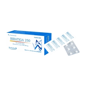 Biratiga 250 Herabiopharm 6 vỉ x 10 viên (Abiraterone acetate)