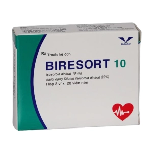 Biresort 10 Bidiphar 3 vỉ x 20 viên (Isosorbid dinitrat)