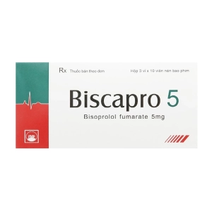 Biscapro 5 Pymepharco 3 vỉ x 10 viên – Thuốc huyết áp Biscapro 5 Pymepharco 3 vỉ x 10 viên – Thuốc huyết áp