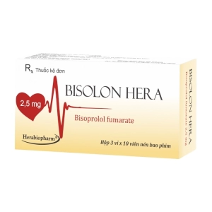 Bisolon Hera 2.5mg 3 vỉ x 10 viên (Bisoprolol fumarate)
