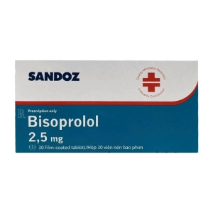 Bisoprolol 2.5mg Sandoz 2 vỉ x 15 viên (Bisoprolol fumarate)