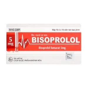 Bisoprolol 5mg Khapharco 10 vỉ x 10 viên (Bisoprolol fumarat)