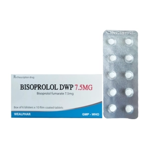 Bisoprolol DWP 7.5mg Wealphar 6 vỉ x 10 viên (Bisoprolol fumarate)