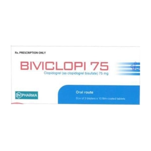 Biviclopi 75 BV Pharma 3 vỉ x 10 viên (Clopidogrel bisulfat)