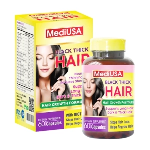 Black Thick Hair MediUSA 60 viên - Hỗ trợ giúp ngăn ngừa rụng tóc