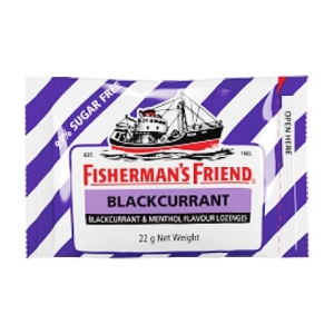 Blackcurrant Fisherman Friend 22g – Kẹo con tàu (lý chua đen)