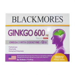 Blackmores Ginkgo 600mg Omega 3 with Coenzyme Q10, Hộp 100 viên