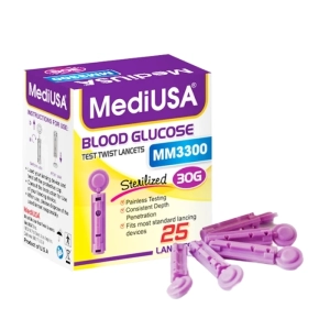 Blood Glucose MM3300 MediUSA 25 cái - Kim lấy máu