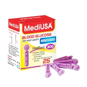 Blood Glucose MM3300 MediUSA 25 cái - Kim lấy máu Blood Glucose MM3300 MediUSA 25 cái - Kim lấy máu
