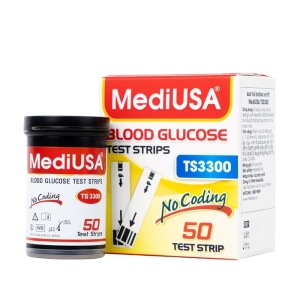 Blood Glucose TS3300 MediUSA 50 cái - Que thử đường huyết