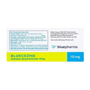 Bluecezine 10mg Bluepharma 10 vỉ x 10 viên (Cetirizine)
