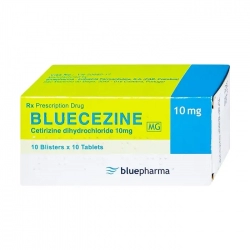 Bluecezin 10mg Bluepharma, 10 vỉ x 10 viên - Thuốc dị ứng Bluecezin 10mg Bluepharma, 10 vỉ x 10 viên - Thuốc dị ứng